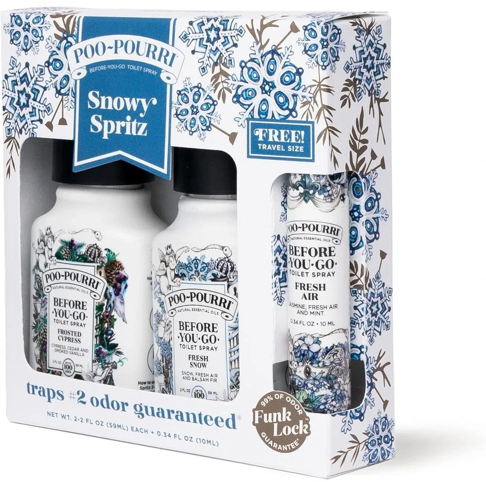 Poo ~ Pourri Snowy Spritz Before you Go Toilet Spray 2 - 2 fluid Oz